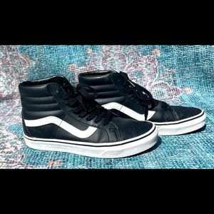 Vans Sk8-Hi - Black Leather
